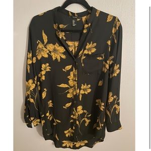 Floral button down shirt